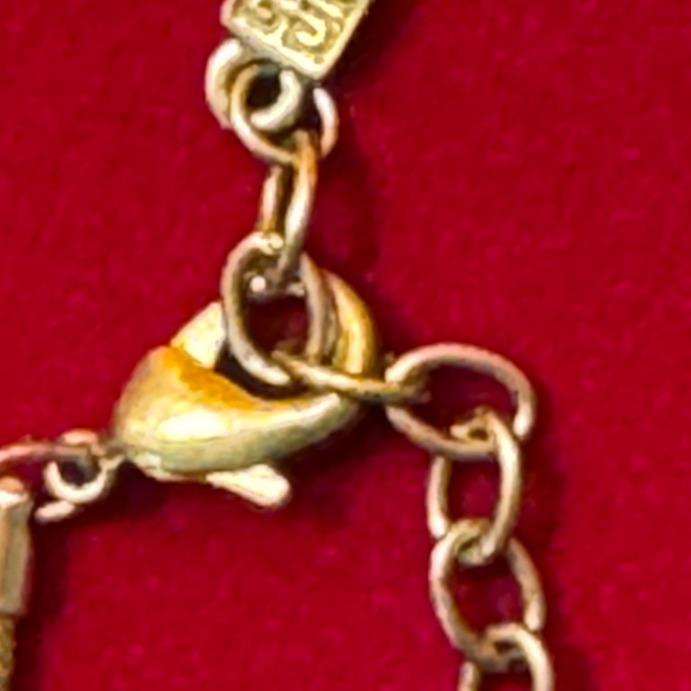 Givenchy Gold and Silver Square Pendant Necklace - Picture 7 of 14